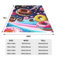 thumbnail image 3 of Balery Space Colorful Donut Manta de Felpa Suave y Acogedora – Cobija de Franela Aterciopelada para Cama, Lavable y Cálida para Sofá, Mascotas, Transpirable-50"x40", 3 of 7
