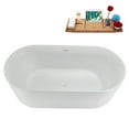 thumbnail image 2 of 67" Streamline N4740WH Soaking Freestanding Tub and Tray With Internal Drain in Glossy White, 2 of 10
