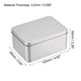 thumbnail image 2 of Caja de Metal de hojalata rectangular Unique Bargains 4,92' x 3,54' x 2,36' Plateado, 2 of 4