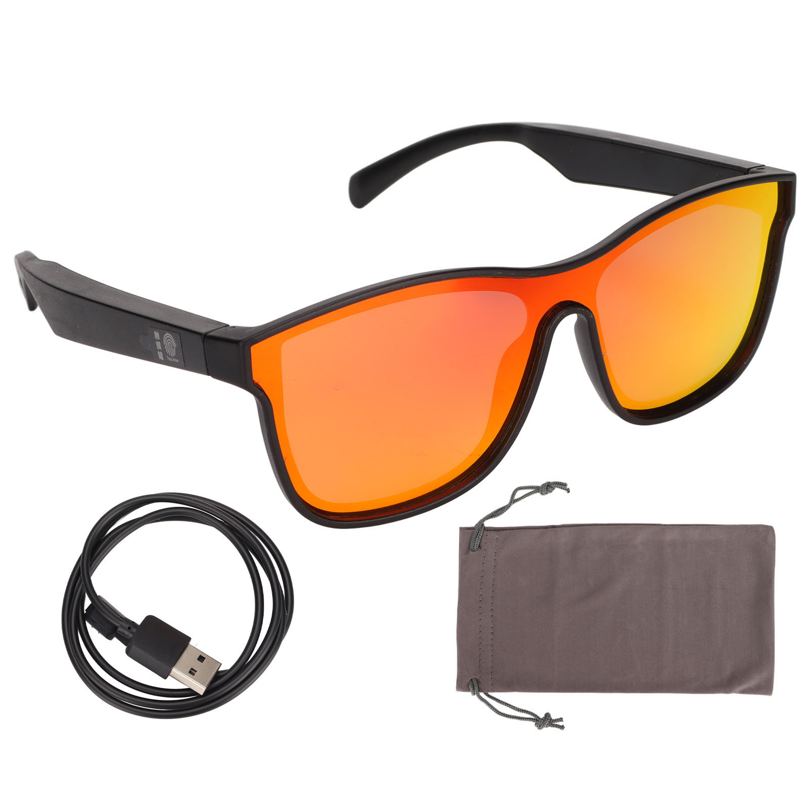 Wireless Sunglasses, Rechargeable Hands Free Calling Glasses  For Travel Red