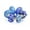 Blue, variant on Womens .925 Sterling Silver Mixed Blue Murano Glass Swirl Flower Charm Bead Spacer for Bracelet (Set of 6)