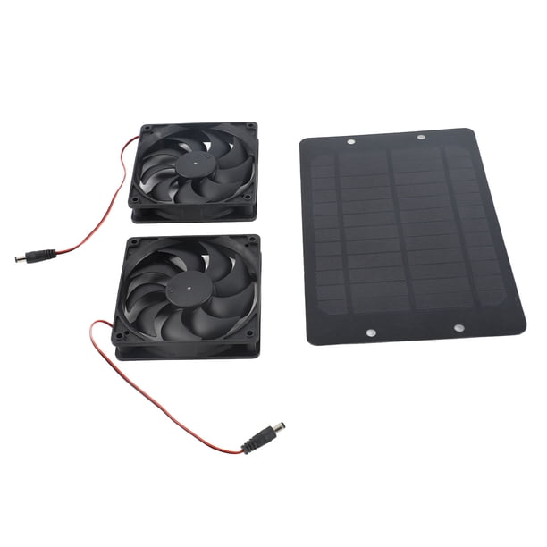 Ventilador Dual De Energía Solar, Escape De Aire De Manera Eficiente Kit De Ventilador Con Energía Solar Ahorro De Energía De 20 W Diseño Integrado De Encendido Y Apagado Para