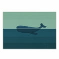 thumbnail image 1 of Whale Cutting Board, Big Blue Whale Half of It Swimming on the top of Ocean Sea Life Image, Decorative Tempered Glass Cutting and Serving Board, Small Size, Pale Blue and Dark Blue, by Ambesonne, 1 of 1