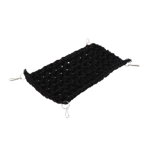 Red de cuerda para colgar para hámster Escalera de columpio para red de escalada para animales - Negro, se describe - Negro, 16x30cm Yinane Hamaca para mascotas pequeñas