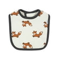 thumbnail image 3 of Gerber Baby Boy Cotton Terry Bibs Set, Gray Fox/Orange Fox Print, 3 Piece, 3 of 6