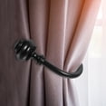 thumbnail image 2 of 2 Pieces U-Shape Curtain Holdbacks Tiebacks for Window Curtains and Door Drapes, Hook Style Curtain Tie Holders, 2 of 6