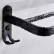 thumbnail image 5 of 60 cm Wall Mount Black Towel Rack Aluminum Double Rod Towel Bar with Hook for Home Hotel Bathroom Sh, 5 of 5