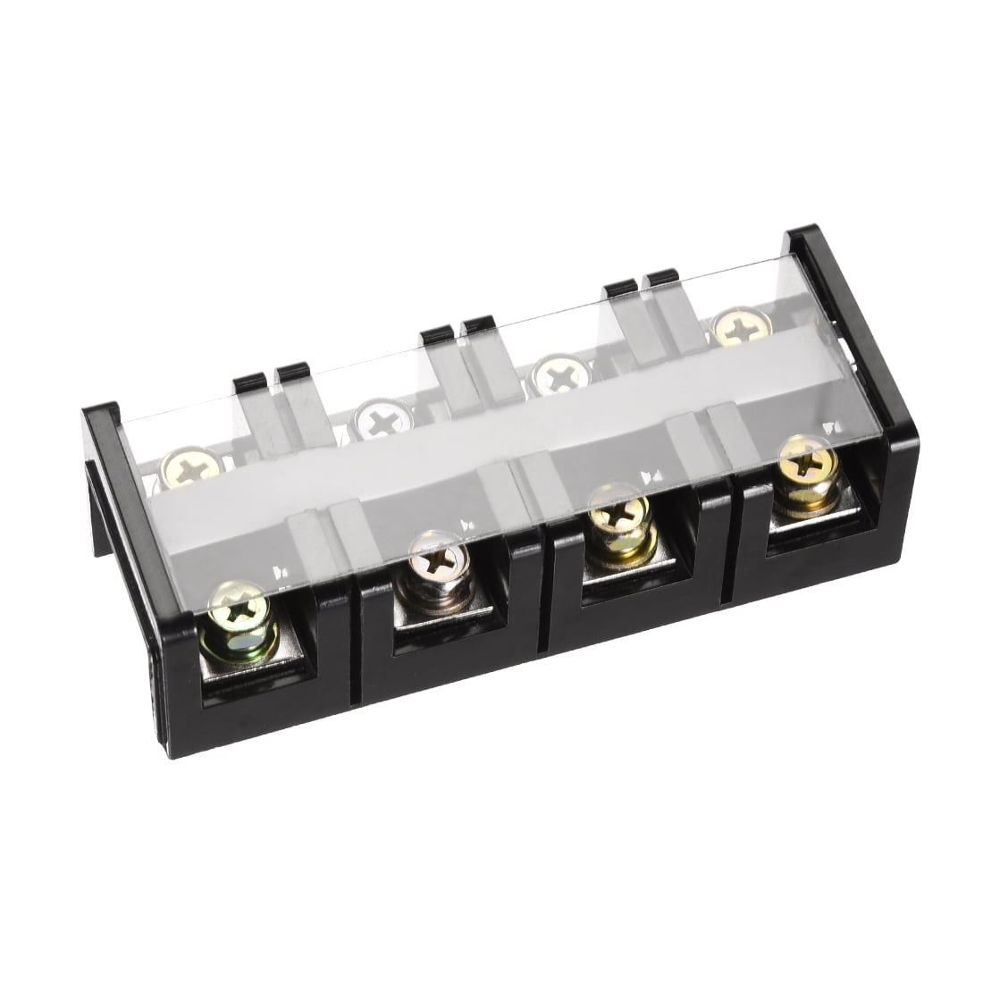 Barrier Terminal Block 600V 60A 4 Positions Dual Row Screw Terminals 2