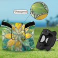 thumbnail image 6 of Haosy Abstract Yellow Green Floral Stained Glass Golf Mallet Putter Cover Strong Magnetic Leather Golf Club Headcover Closure, 6 of 7
