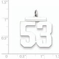 thumbnail image 2 of Sterling Silver/Rhodium-plated Polished Number 53 Charm QPL53, 2 of 2