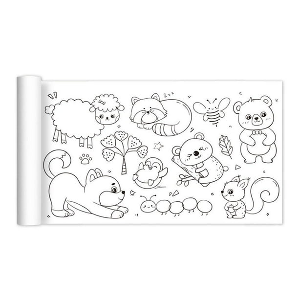 Rollo de papel para colorear y dibujar para niños, papel para pintar DIY, juguete para pintar para niños T0O2 | Bodega Aurrera en línea