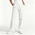 thumbnail image 4 of BUIGTTKLOP Corduroy Pants for Women High Waisted Lounge Pants Wide Leg Loose Fit Trousers with Pockets, 4 of 5
