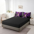 thumbnail image 4 of YST Leopard Rose Comforter Set, 7-Piece, Abstract Purple Ombre, King Size, 4 of 5