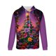 thumbnail image 5 of Sudadera con capucha para hombre, estilo casual, con cuello redondo, estampado de árbol de Navidad, manga larga, blusa de poliéster, 5 of 5