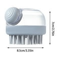 thumbnail image 3 of 2-in-1 Dog Bath Brush & Shampoo Dispenser - Silicone Pet Grooming Scrubber with Soft Bristles for Dogs & Cats - Massage Shower Brush for Long/Short Hair - Creates Rich Lather for Easy Bathing, 3 of 4