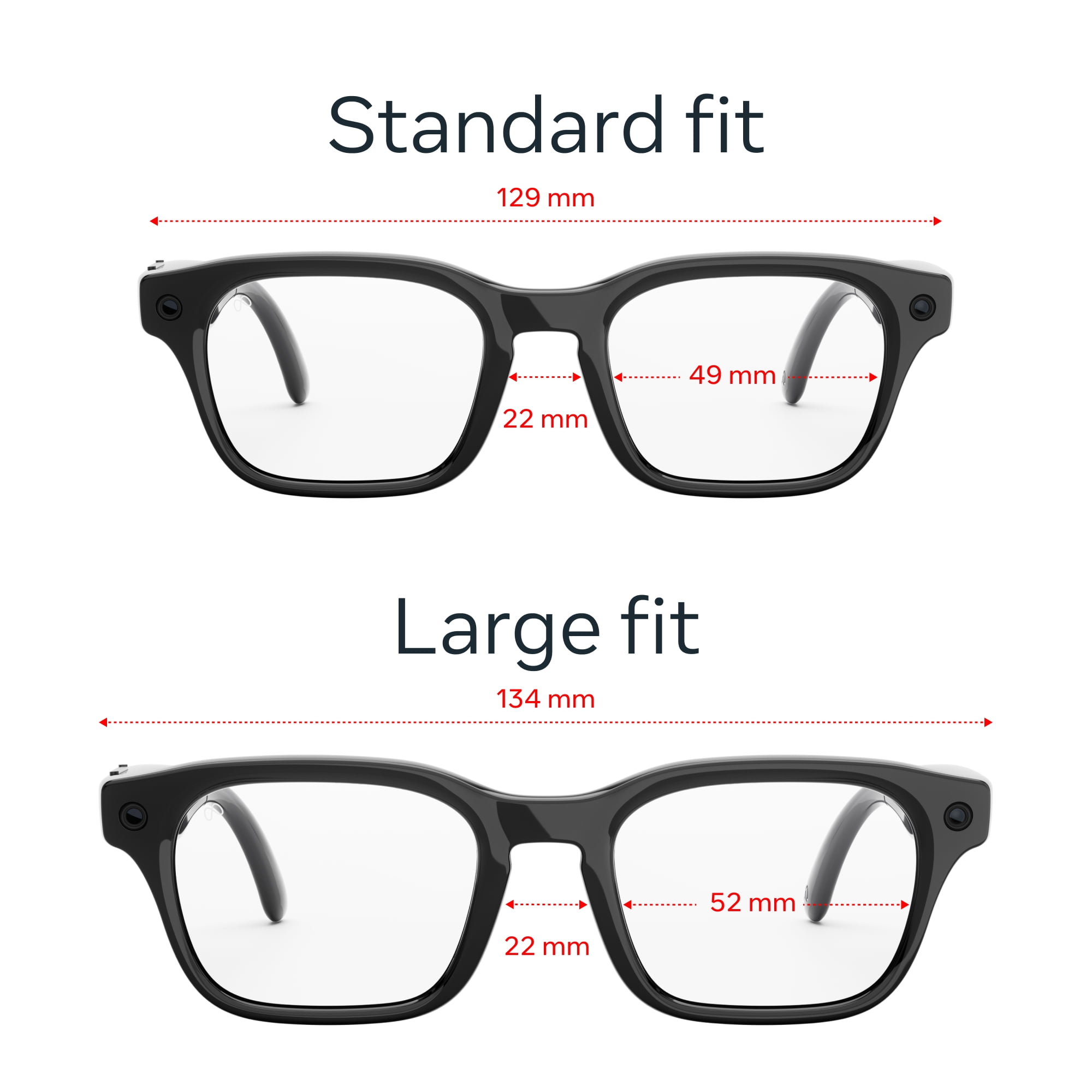 Meta Adventurer Large Classic Black, Clear Lenses
