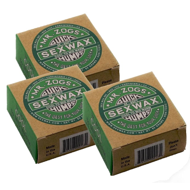 Cera para tablas de surf, cera sexual Quick Humps, coco, 3 veces de frío a medio cálido