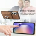 thumbnail image 4 of Decase Wallet Case for Samsung Galaxy A14 5G, Luxury Shockproof Magnetic PU Leather Credit Card Slot with Built-in 360? Rotation Ring Holder Stand Protective Case, brown, 4 of 8