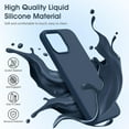 thumbnail image 2 of Liquid Silicone Case for iPhone 14 Pro Max, [Scratch-Resistant, Anti-Fingerprint, Shockproof] Protective Slim Phone Case, 4-Layer Cover with Microfiber Lining, Silky-Soft Touch, Navy Blue, 2 of 14