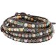 thumbnail image 1 of Pulsera de cuero en capas, Heilwiy con remaches, estampado de leopardo, estilo bohemio, multicapa, regalo, 1 of 5