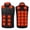 Black, variant on Men's USB Heated Vest 26 Heating Zones Carbon Fiber Heating Waistcoat, 3 Temp Levels Stand Collar Washable Winter Warm Jacket - Battery Not Included