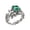 Silver, variant on Fairy Rings for Women Gemstone CZ Vine Leaf Alt Whimsy Fantasy Green Cubic Zirconia Stainless Steel Dainty Witchy Vintage Promise Forest Personalized Jewelry Gold Plated Size 9
