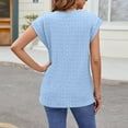 thumbnail image 7 of Scyoekwg Short Sleeve Tops for Women Crewneck Elegant Tunic Shirts Solid Color Trendy Summer Loose Casual Ladies Tops Blouses (Sky Blue,XL), 7 of 7