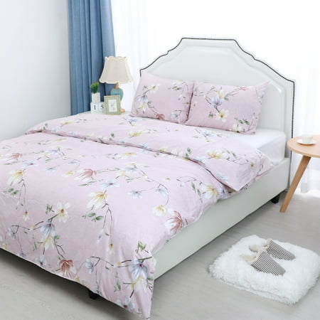 100 Cotton Duvet Quilt Comforter Cover Floral Bedding Set With