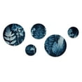 thumbnail image 2 of Designart "Retro Wildflowers In Shades Of Blue IX" Floral Metal Wall Art Set of 5 Piece, 2 of 5