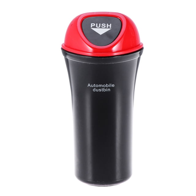 Portable Mini Automobile Dustbin Car Trash Can Car Organizer Leakproof Vehicle Trash Bin Garbage Can (Red)