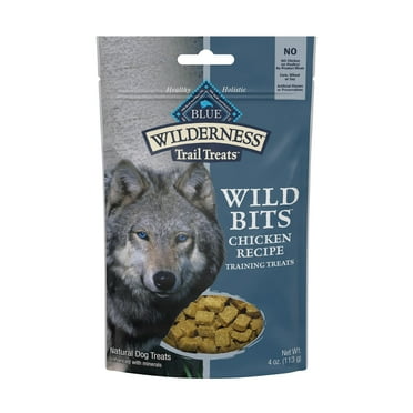 Blue Buffalo Wilderness Trail Treats Wild Bits High Protein Grain Free Soft-Moist Training Dog Treats, Chicken Recipe 4-Oz Bag