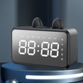 thumbnail image 2 of Portable Bluetooth Speaker with Digital Clock, USB Charging, Bluetooth V5.0, AUX Cable, Mobile Phone Stand, Alarm Clock, Night Light, 5W Output, High Sound Quality, Compact Size, 2 of 9