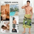 thumbnail image 7 of Mens Shower Wrap Adjustable Bath Wrap Towel 60”x28” Body Towels for Gym Shower Sauna Spa Turtle with Big Eye, 7 of 7
