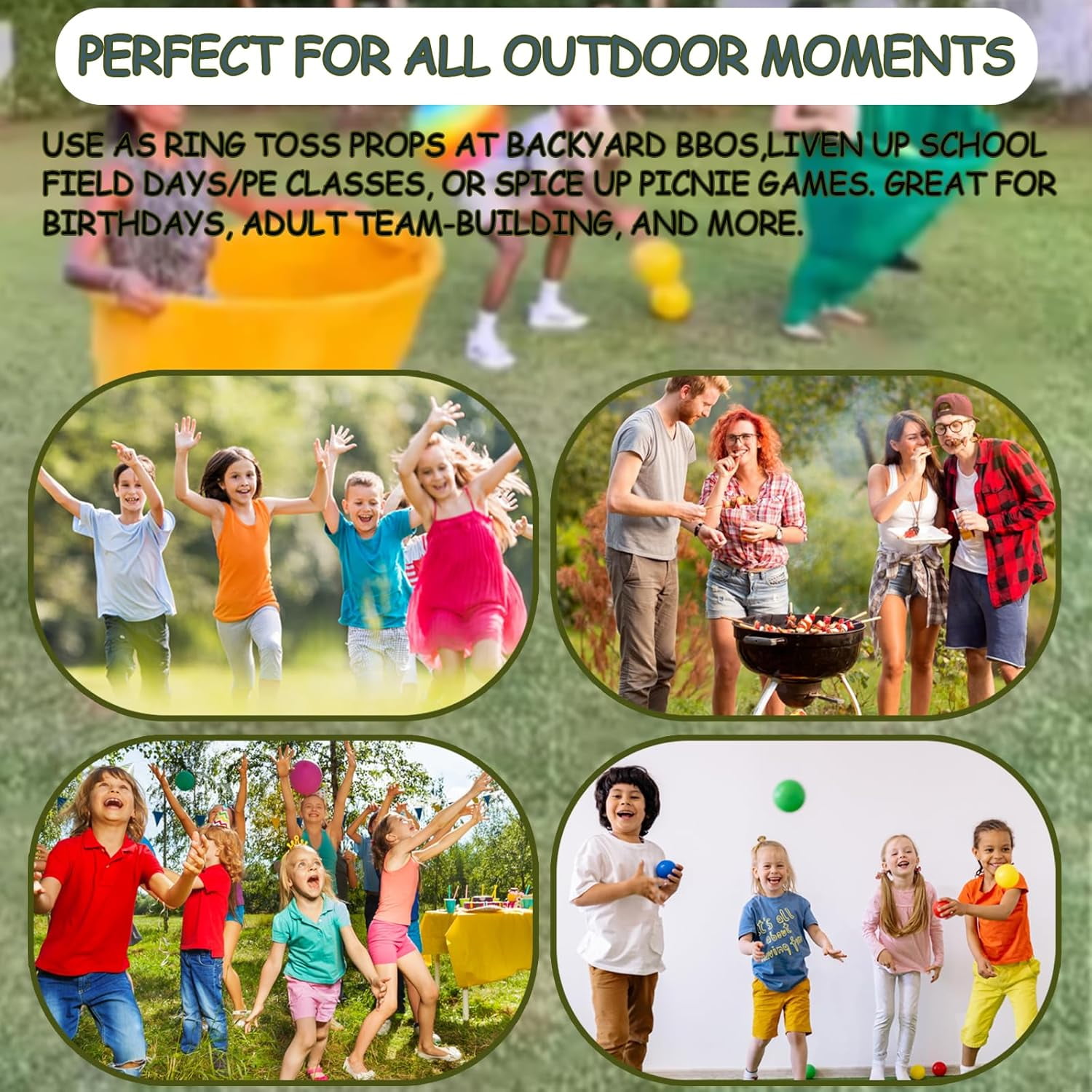 Granny Pants Yard Game, Granny Pants Outdoor Games with 4 Bouncy Balls and 1 Air Pump, Fun Family Reunion & Adult Yard Game for Groups - The Ultimate Backyard Party Tossing & Catching Games