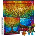 thumbnail image 1 of Puzle de vidrieras PICKFORU 1000 piezas Tree of Life, 1 of 8