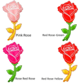 thumbnail image 3 of Globo de película de aluminio estilo rosa, globo decorativo para fiesta de San Valentín, color rojo y rosa, 3 of 5