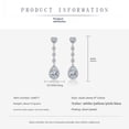thumbnail image 3 of Diamond Earrings for Women S925 Silver Needle Heart Earrings Droplet Jewelry for Her Birthday Christmas Gift, 3 of 16