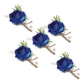 thumbnail image 1 of Boutonniere de boda, 5 piezas de ramillete de boda, rosa artificial para novio, muy recomendado, 1 of 8