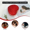thumbnail image 4 of Mini Heart Shaped Purse,Valentines Purses and Handbags,Rhinestone Evening Purse Clutch for Womens, 4 of 6