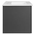 thumbnail image 6 of Modway Maybelle 24" Wall-Mount Bathroom Vanity in Gray White, 6 of 10