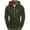 Army Green, variant on Azrian Men's Fleece Hooded Zip-Up Jacket Men Casual Solid Sports Fitness Sweater Cardigan Hooded Long Sleeve Zipper Sweater Jacket