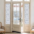 thumbnail image 2 of Blue Flower Window Privacy Film, Vintage Farmhouse Boho Leaf Spring Summer Static Cling UV Sun Blocking Heat Control Window Tint Day and Night,Non-Adhesive One Way Windows Privacy Cover 17.7''x78.7'', 2 of 7