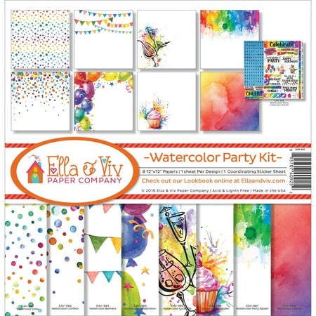 UPC: 0895707409252 | Ella & Viv Collection Kit 12 X12 -Watercolor Party