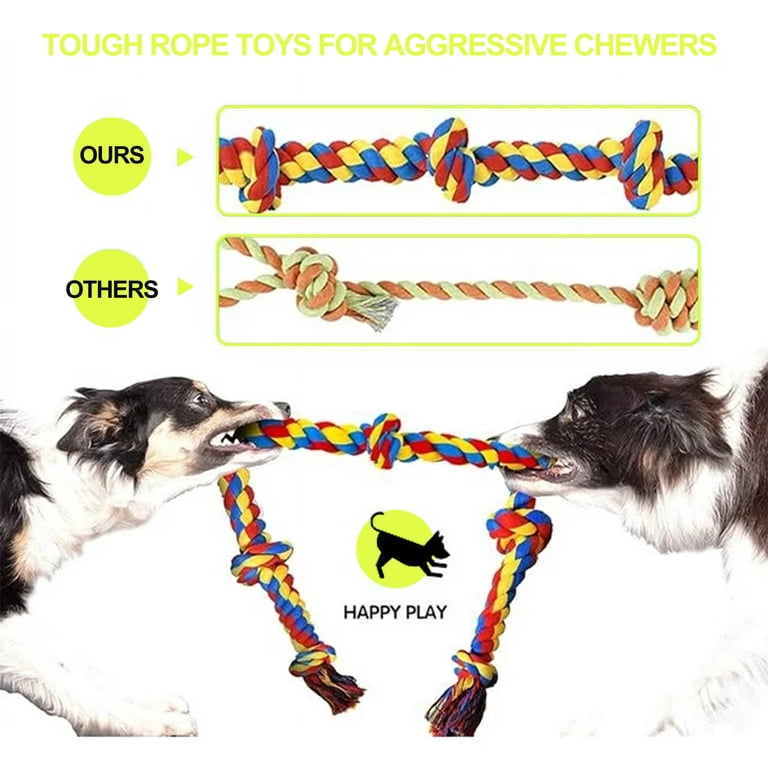 WEPSEN 9 Pack Rope Dog Chew Toys for Aggressive Chewers photo 2