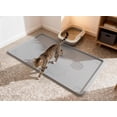 thumbnail image 4 of Cat Litter Mat 40" x 28" XL, Extra Large Silicone Mat for Litter Box, 1.38" Raised Edge Urine Waterproof Litter Trapping Mat Pad for Scatter Control, Soft on Kitty Paws, Protect Floor (Grey), 4 of 9