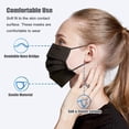 thumbnail image 4 of Mascarillas desechables LEMENT de 3 capas negras, 100 piezas, 4 of 7