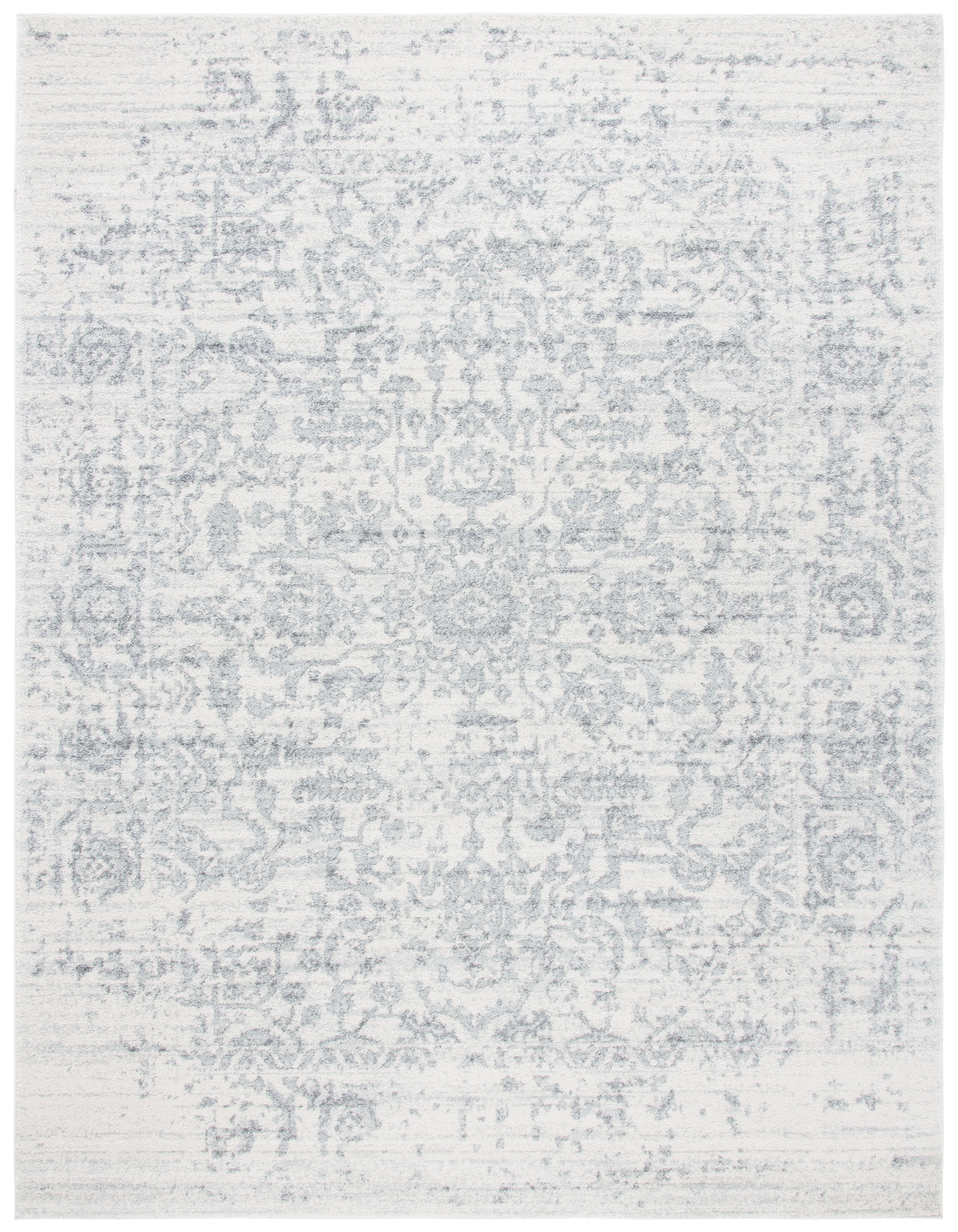 SAFAVIEH Madison Katina Traditional Area Rug, Silver/Ivory, 12' x 15' - X-Large - Traditional Design, Silver & Ivory, Non-Shedding & Easy Cleaning, Ideal for Living Room, Bedroom, Dining Space