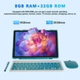 thumbnail image 2 of Android 15 Tablet 10 Inch Tablets 2 in 1 Tablet With Keyboard Include Mouse Case Stylus 5G Wifi Wifi6 32GB ROM+8GB RAM 10 IN IPS 2MP+8MP Camera 6000mAh Battery 10.1" Android Tab, 2 of 7