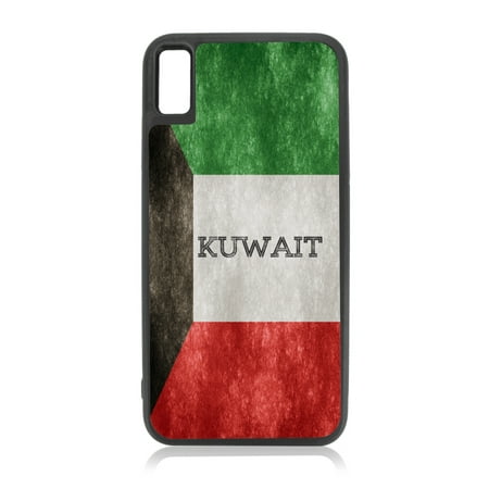 Flag Kuwait - Kuwaiti Grunge Flag Design Black Rubber Case for iPhone XR - iPhone XR Phone Case