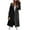 Black, variant on Herrnalise Jackets For Women And Winter Solid Color Medium Long Cardigan Button Coat Tops Shackets For Women 2024 fall Khaki,L